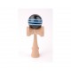 Kendama Hetre boule 6 cm boule noire avec bande bleu