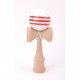 Kendama Hetre boule 6 cm boule blanche avec bande rouge