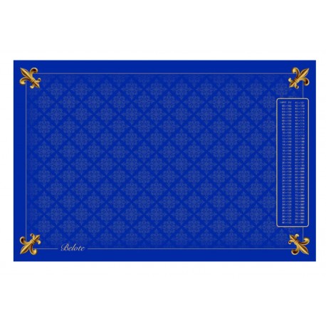 Tapis Belote Coeur de pique Exc llenc e Bleu (40*60cm)