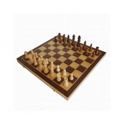 Jeu échecs pliable 40 cm en Acacia