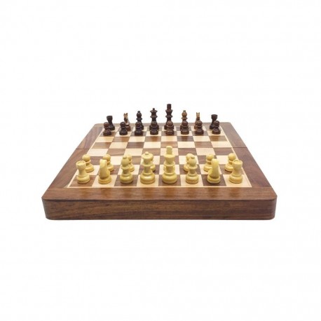 Jeu échecs pliable en palissandre 50 cm n° 5 en Acacia