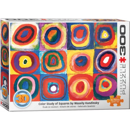 3D-300Pcs - Wassily Kandinsky - Color study of Squares