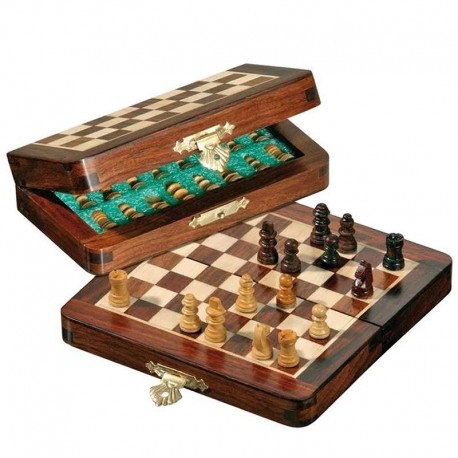 Jeu échecs magnétique pliable 25cm