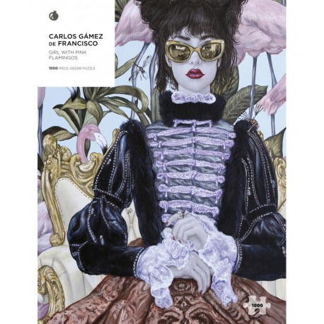 1000P Carlos Gamez de Francisco - Girlwith Pink Flamingos