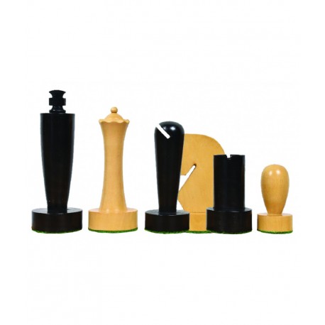Pièces échecs Berliner buis/ ébonisé n°3