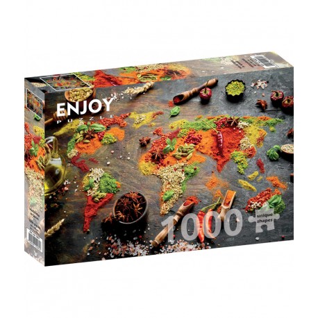 1000Pcs - World Map in Spices