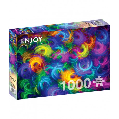 1000Pcs - Abstract Neon Feathers