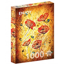 1000Pcs - Red Poppies Painting